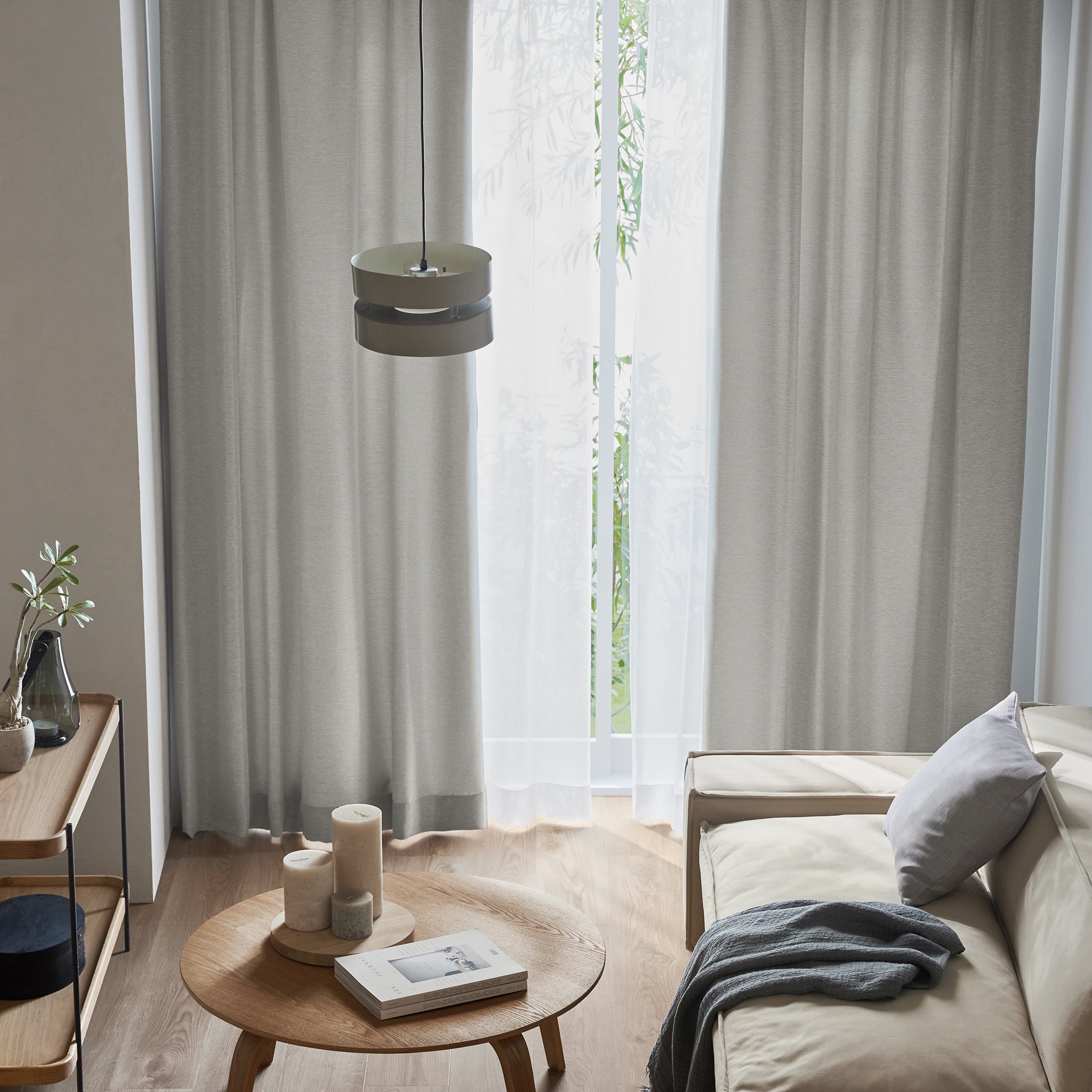 【セット商品】ドレープカーテン IDL-214、レースカーテンIDL-217