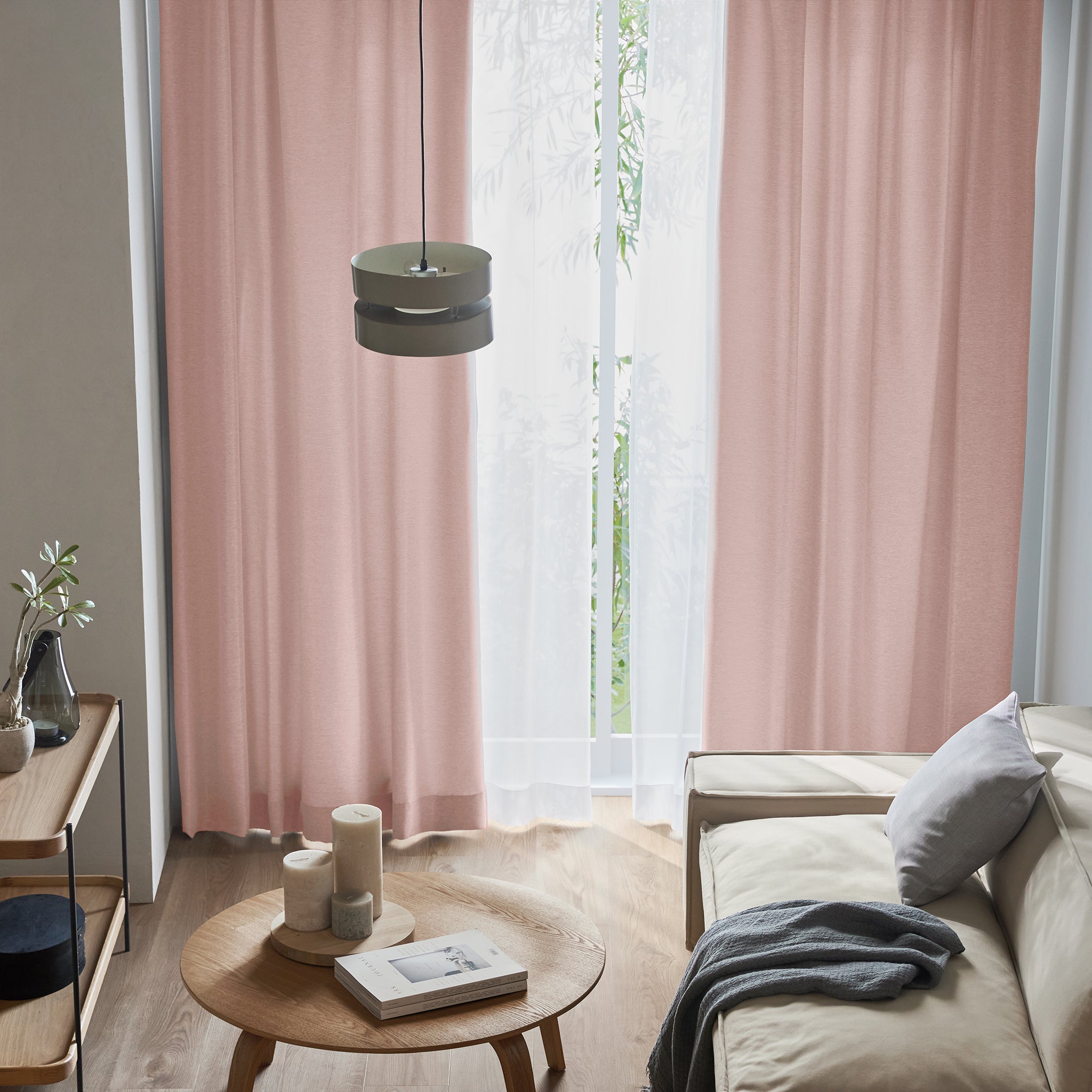 【セット商品】ドレープカーテン IDL-215、レースカーテンIDL-217