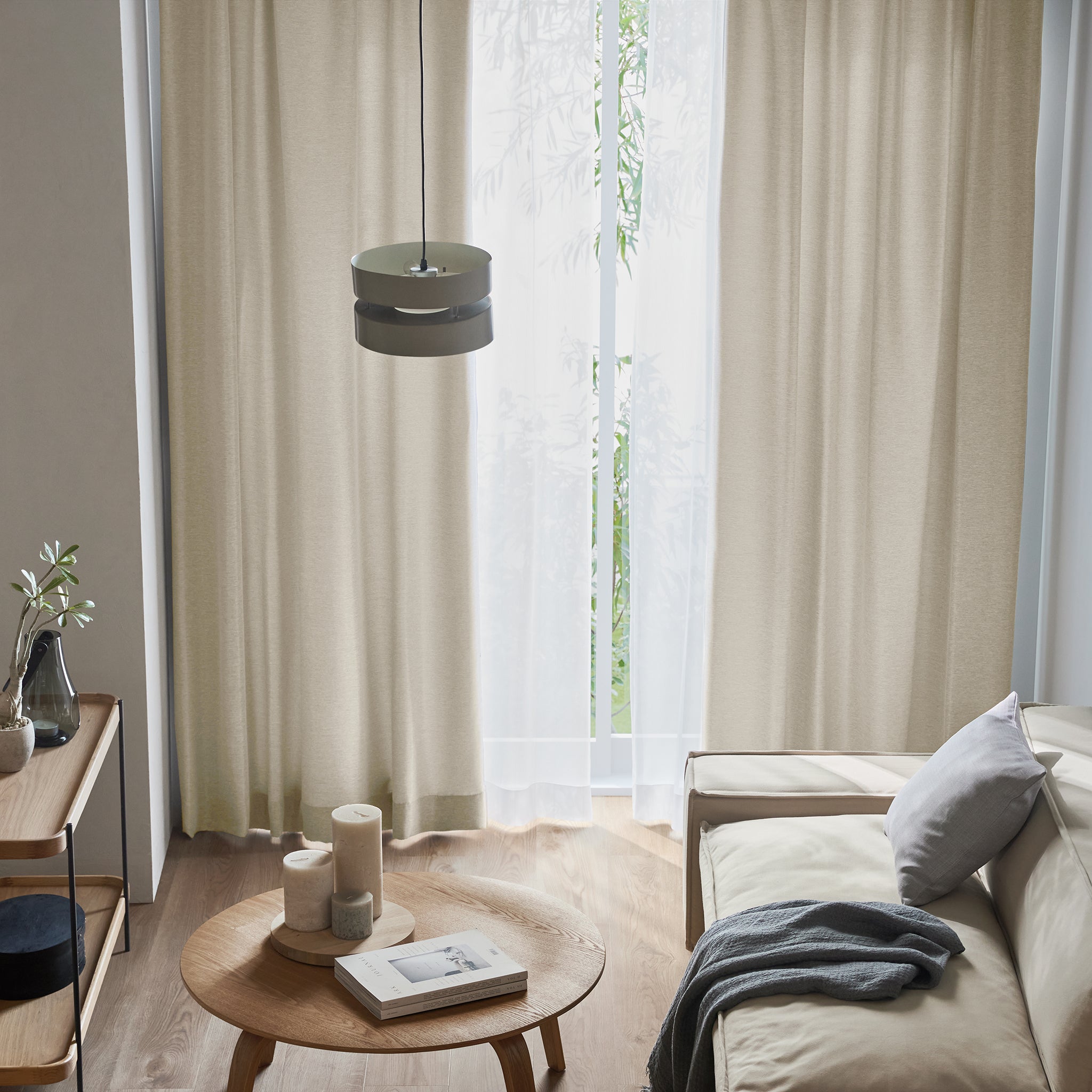 【セット商品】ドレープカーテン IDL-213、レースカーテンIDL-217