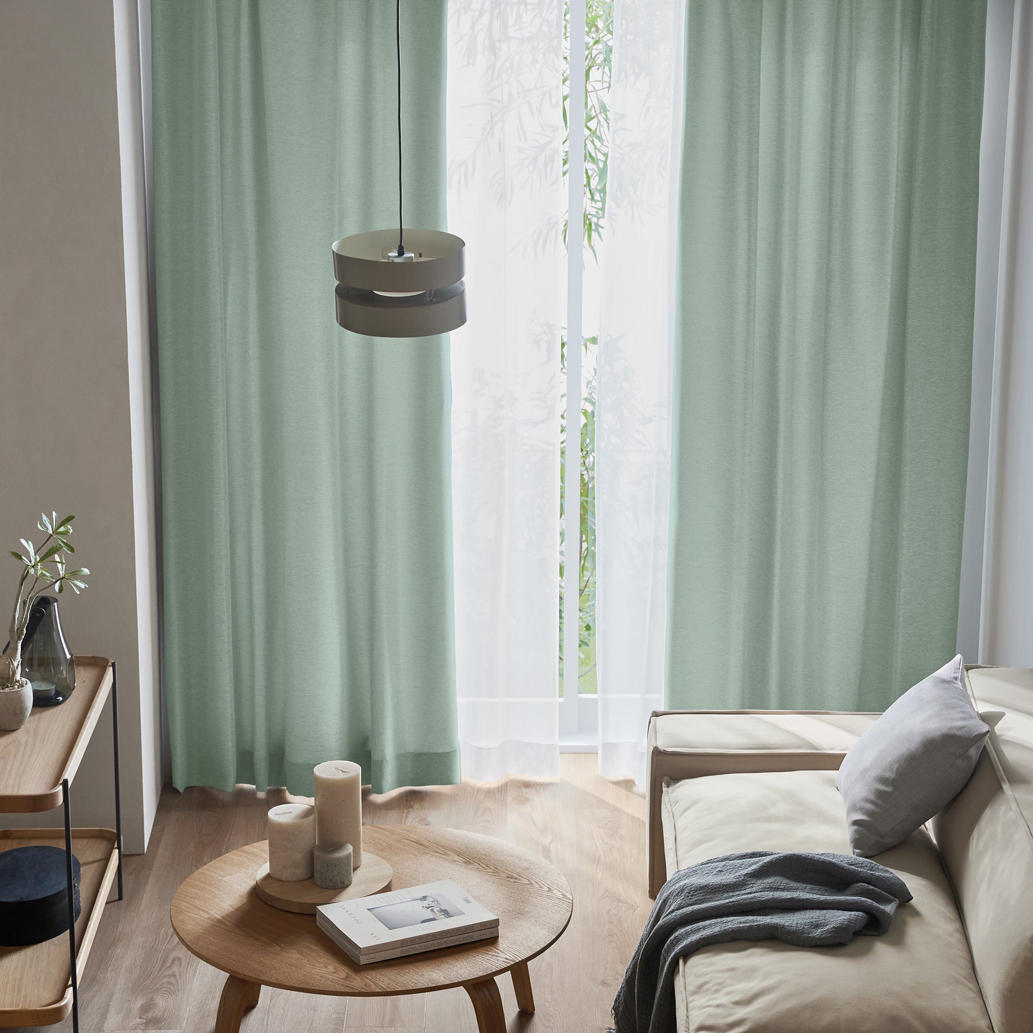 【セット商品】ドレープカーテン IDL-216、レースカーテンIDL-217